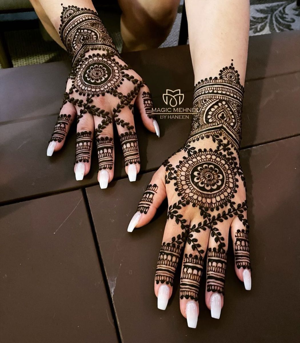 Easy Bridal Mehndi Designs with Stones You Must See Right Now! | Bridal  Look | Wedding Blog