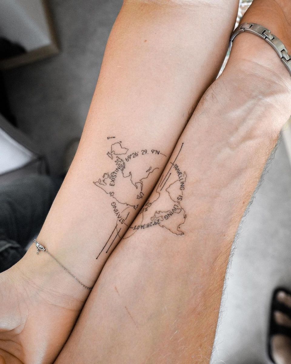 Matching Tattoos For The 6 Perfectly Compatible Zodiac Sign Couples |  YourTango