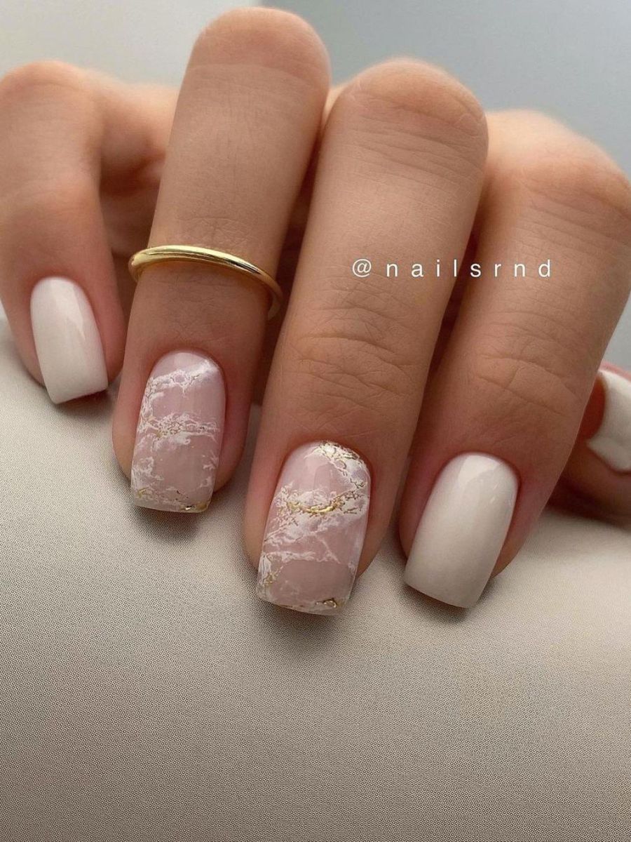 Pearl Glitter Wedding False Nail Short Square Press on Nails for Nail Art  24pcs | eBay